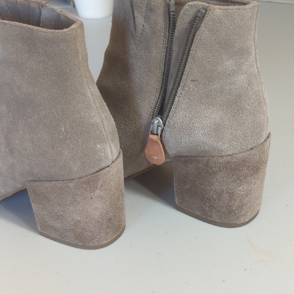 Gentle Souls Taupe Suede Ankle Booties - Picture 4 of 6